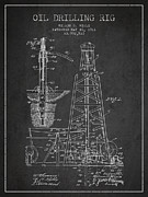 Vintage Oil drilling rig Patent from 1911 #5 Digital Art by Aged Pixel