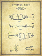 Vintage Fishing Lure Patent Drawing from 1964 #6 Drawing by Aged Pixel