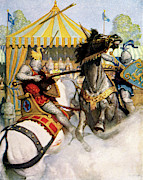 1200s Two Jousting Medieval Knights Painting by Vintage Images