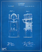 1876 Beer Keg Cooler Patent Artwork Blueprint Digital Art by Nikki Marie Smith