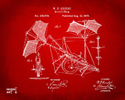 1879 Quinby Aerial Ship Patent - Red Digital Art by Nikki Marie Smith 1879 Quinby Aerial Ship Patent - Red Digital Art by Nikki Marie Smith