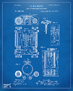 1889 First Computer Patent Blueprint Digital Art by Nikki Marie Smith