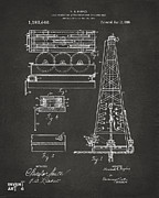 1916 Oil Drilling Rig Patent Artwork - Gray Digital Art by Nikki Marie Smith 1916 Oil Drilling Rig Patent Artwork - Gray Digital Art by Nikki Marie Smith
