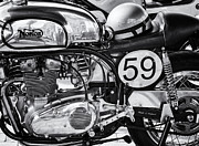 1963 Manx Norton Monochrome Photograph by Tim Gainey