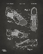 1980 Soccer Shoes Patent Artwork - Gray Digital Art by Nikki Marie Smith