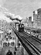 19th Century New York City Elevated Railway Photograph by Science Photo Library