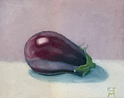 A is for Aubergine Painting by Katherine Miller