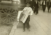 Hine Newsboy, 1913 #2 Photograph by Granger
