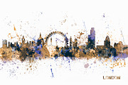 London England Skyline #2 Digital Art by Michael Tompsett