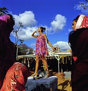 Marisa Berenson Wearing A Print Dress #2 Photograph by Arnaud de Rosnay