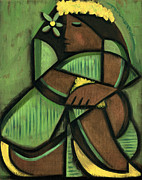  Tommervik Cubist Hula Girl Art Print Painting by Tommervik