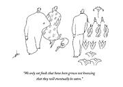 We Only Eat Foods That Have Been Grown Drawing by Erik Hilgerdt