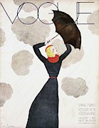 A Vintage Vogue Magazine Cover Of A Woman #29  by Georges Lepape
