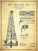 Vintage Oil drilling rig Patent from 1916 #5 Drawing by Aged Pixel