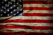 American flag grunge effect Photograph by Les Cunliffe