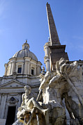 4 rivers Fountain by Bernini in Rome Photograph by Brenda Kean