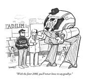With The Jeter 2000 Drawing by Benjamin Schwartz