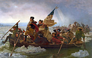 Crossing The Delaware Painting by Emanuel Leutze - Granger Historical Picture Archive