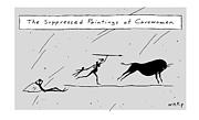 The Suppressed Paintings Of Cavewomen Drawing by Kim Warp