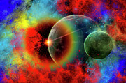 A Distant Alien World And Its Moon Digital Art by Mark Stevenson/stocktrek Images