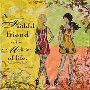 A Faithful Friend Inspirational Christian artwork  Mixed Media by Janelle Nichol