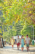 A Group Of Young Friends Walking Photograph by Tony Demin A Group Of Young Friends Walking Photograph by Tony Demin