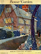 A House And Garden Cover Of A House In Winter Photograph by Porter Woodruff