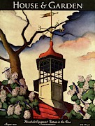 A House And Garden Cover Of A Weathervane Photograph by Bradley Walker Tomlin
