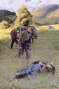 A Lonely Duel In The Middle Of A Great Sunny Field, Illustration From Rowand By William Gilmore Painting by Howard Pyle