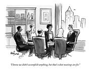 A Man Announces At A Business Conference Meeting Drawing by Kaamran Hafeez