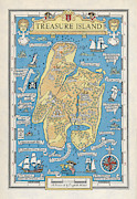 A Map Of Treasure Island Drawing by Mary Evans Picture Library