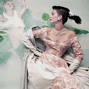 A Model Wearing A Balenciaga Dress Photograph by Henry Clarke