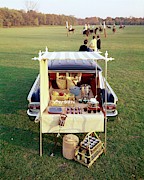 A Picnic Table Set Up On The Back Of A Car Photograph by Rudy Muller