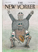 Baseball Painting by Saul Steinberg