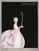 A Vintage Vogue Magazine Cover Of A Woman Photograph by Alice de Warenne Little