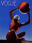 A Vintage Vogue Magazine Cover Of A Woman Photograph by Edward Steichen