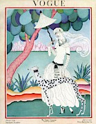 A Vogue Cover Of A Woman With A Dalmatian Photograph by Helen Dryden