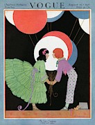 A Vogue Cover Of Children Holding Balloons Photograph by Helen Dryden