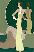 A Woman Wearing A Mainbocher Dress Digital Art by Eduardo Garcia Benito