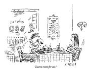 A Woman With Her Arms Crossed Addresses Drawing by David Sipress