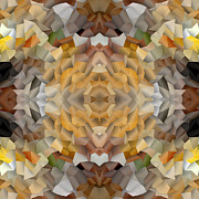 Abstract Mosaic in Earthy Tones Digital Art by Beverly Claire Kaiya