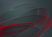 Abstract Red Curve Pattern On Grey Photograph by Ikon Images