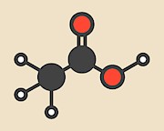 Acetic Acid Molecule Photograph by Science Photo Library