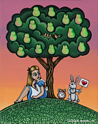 Alice in Wonderland art Painting by Victoria De Almeida