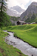 Alpine Stream And Hut Photograph by Science Photo Library