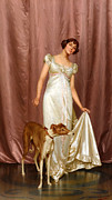An Elegant Lady Painting by Vittorio Reggianini