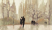 An Evening Out Neutral Painting by Julia Purinton