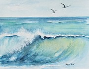 An Ocean's Wave Painting by Wendy Ray