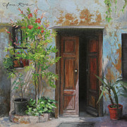An Open Door Milan Italy Painting by Anna Rose Bain