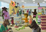 Animal Supermarket Painting by Martin Davey